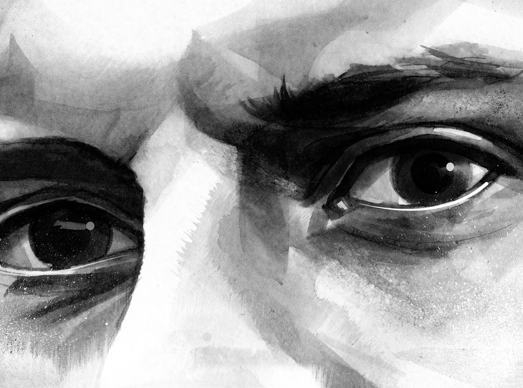 HelloVon Studio www.hellovon.com — Nike FC Box Park. Jack Wiltshire. Sport portrait illustrator. Action, olympics, football, cool, contemporary, power, modern, portrait, painting, ink, watercolour, celebrity, hero, iconic