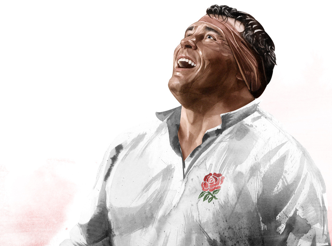 HelloVon Studio www.hellovon.com London illustrator Von — Twickenham campaign illustration. Sport, action, rugby, football, contemporary, modern, portrait, painting, ink, watercolour, celebrity, icon, hero, iconic