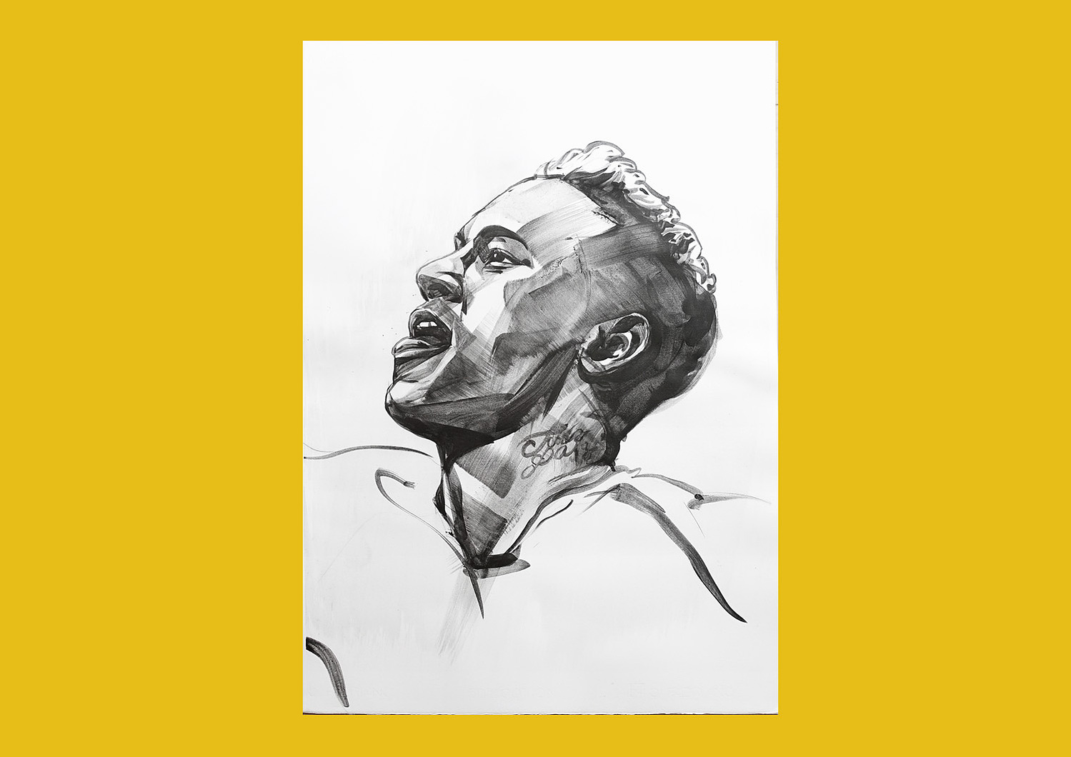 Faces of Football by HelloVon Studio. World Cup 2018, football, Sport portrait illustration, Nemar, contemporary, modern, painting, ink, drawing, dynamic, speed, movement, motion, celebrity, icon, hero, iconic.