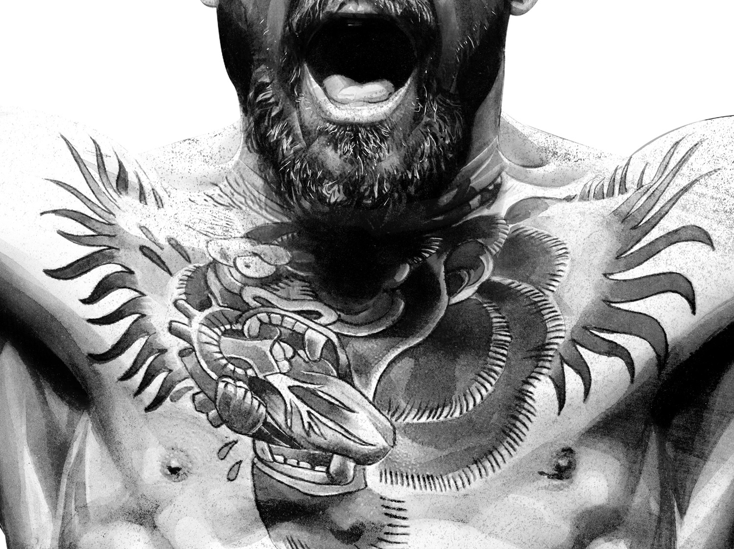 Conor McGregor by HelloVon Studio www.hellovon.com Leading sports and portrait illustrator. Illustration, contemporary, football, boxing, MMA, action, modern, motion, painting, ink, watercolour, cool, celebrity, hero, iconic
