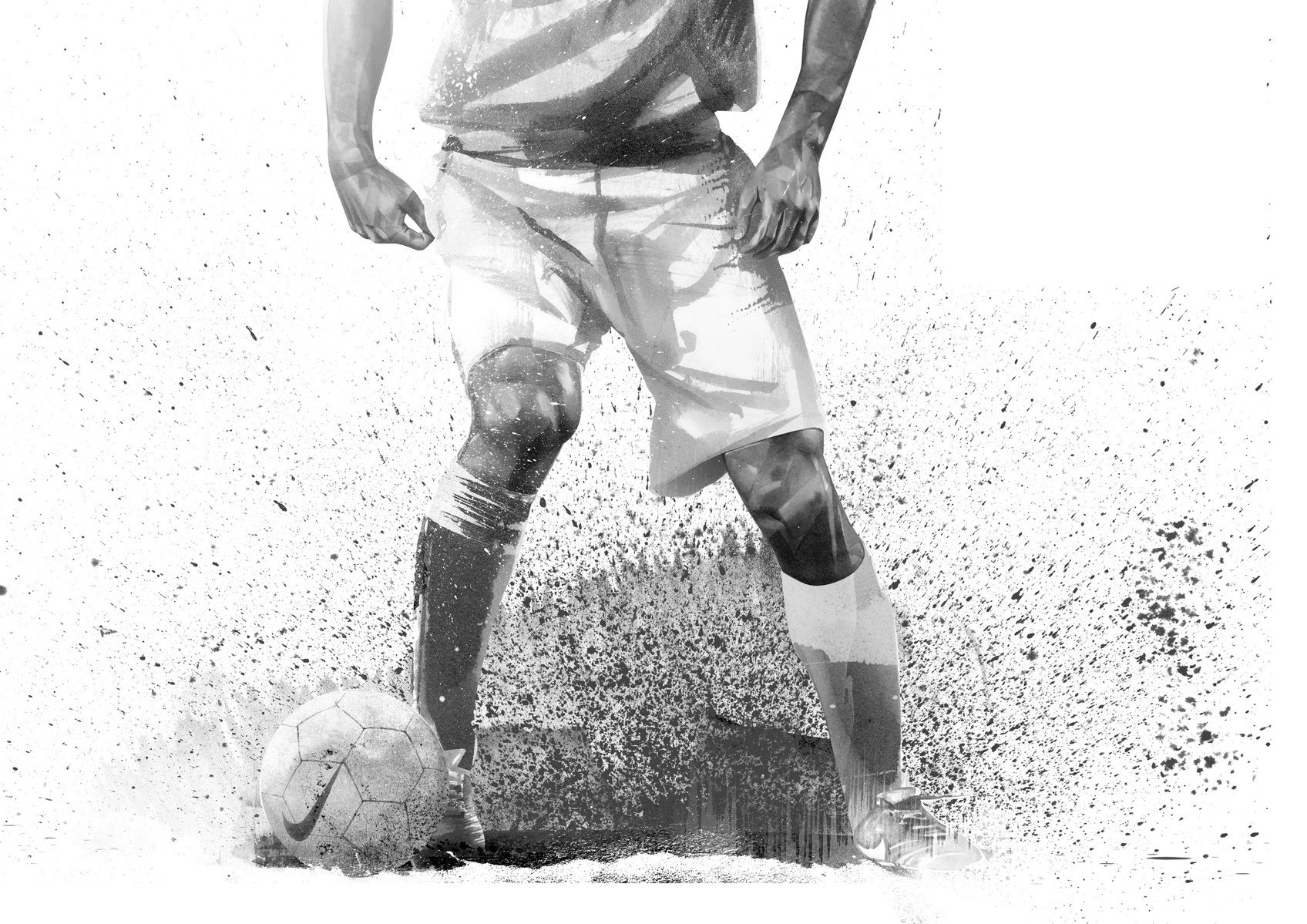 HelloVon Studio www.hellovon.com Leading sports and portrait illustrator. Nike Andrea Pirlo Tiempo Football Boot campaign. contemporary, soccor, action, modern, motion, portrait, painting, ink, watercolour, cool, celebrity,