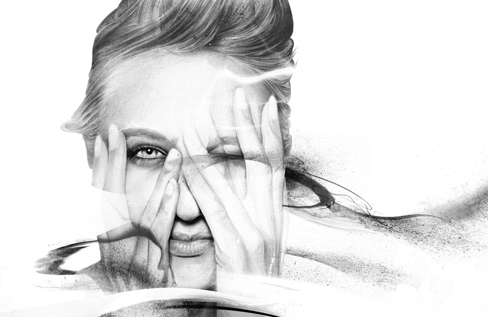 HelloVon Studio www.hellovon.com Leading portrait illustrator Von. Plan B. Rankin collab for Hunger Mag. Illustration, ethereal, contemporary, modern, motion, portrait, painting, ink, drawing, pencil, celebrity, hero, iconic