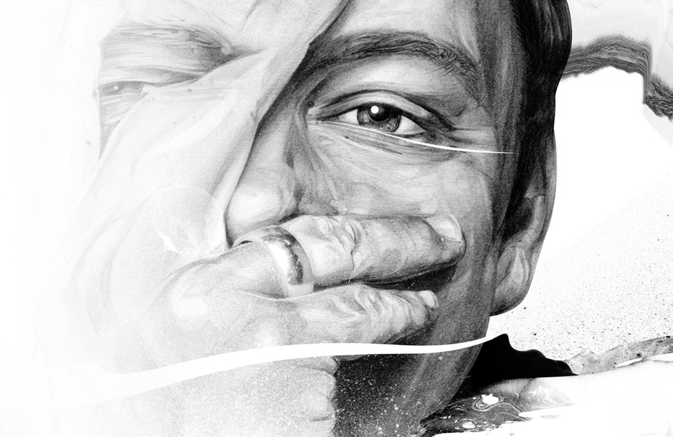 HelloVon Studio www.hellovon.com Leading portrait illustrator Von. Plan B. Rankin collab for Hunger Mag. Illustration, ethereal, contemporary, modern, motion, portrait, painting, ink, drawing, pencil, celebrity, hero, iconic