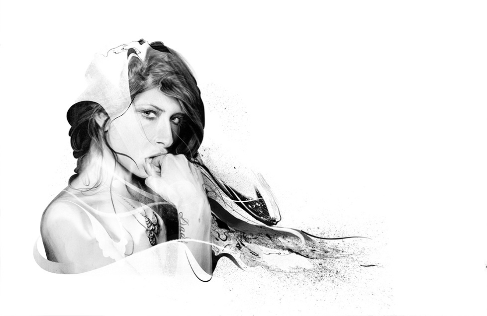 HelloVon Studio www.hellovon.com Leading portrait illustrator Von. Plan B. Rankin collab for Hunger Mag. Illustration, ethereal, contemporary, modern, motion, portrait, painting, ink, drawing, pencil, celebrity, hero, iconic