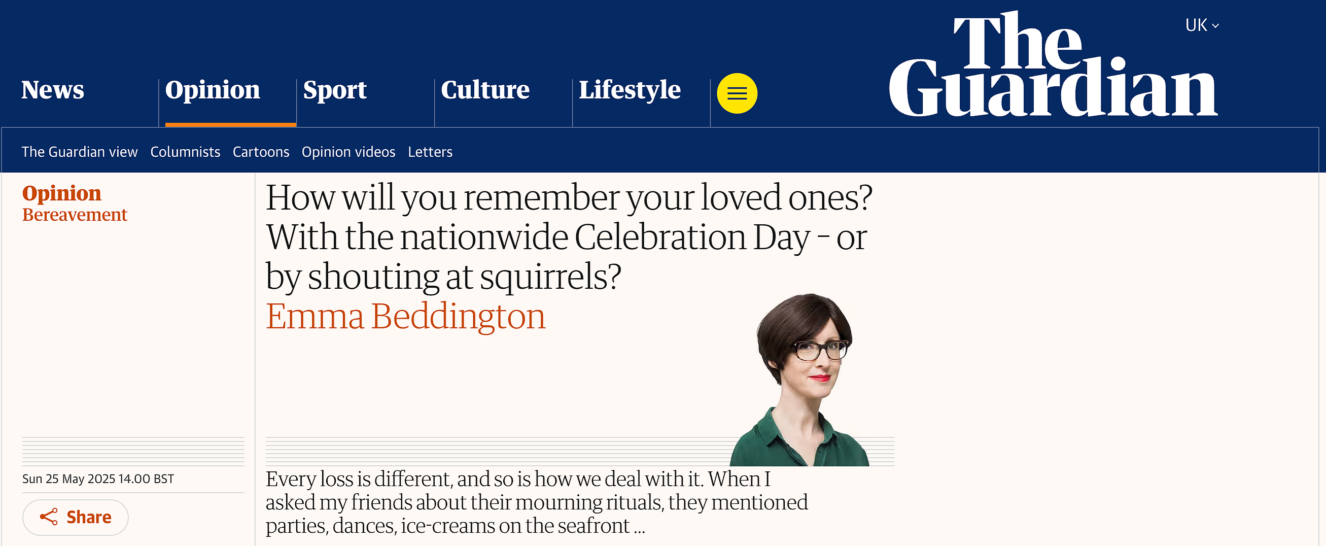 Guardian article written by Emma Beddington