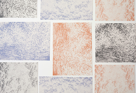 Brush and Embers print artwork made for chilewich