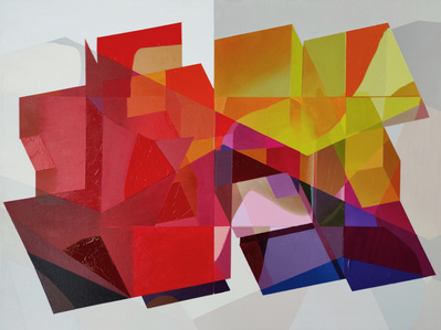 Oil painting, abstarct painting, geometric abstract art, contemporary art, artist, artwork, new art