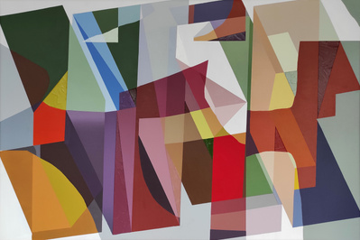 Oil painting, abstarct painting, geometric abstract art, contemporary art, artist, artwork, new art