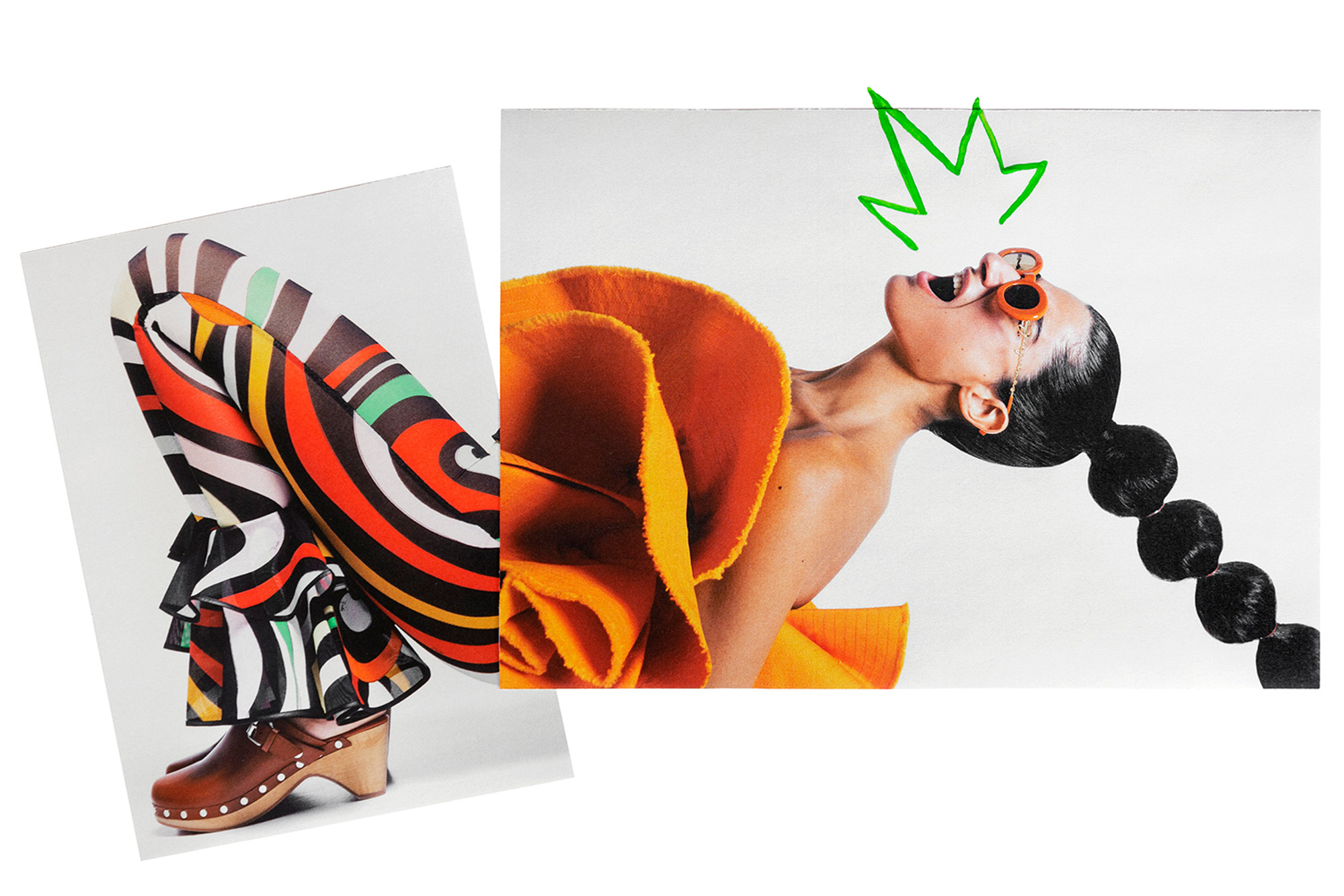 Dose de dopamina, colorful mixed media editorial for Vogue Portugal, photography Maria Magdalinou