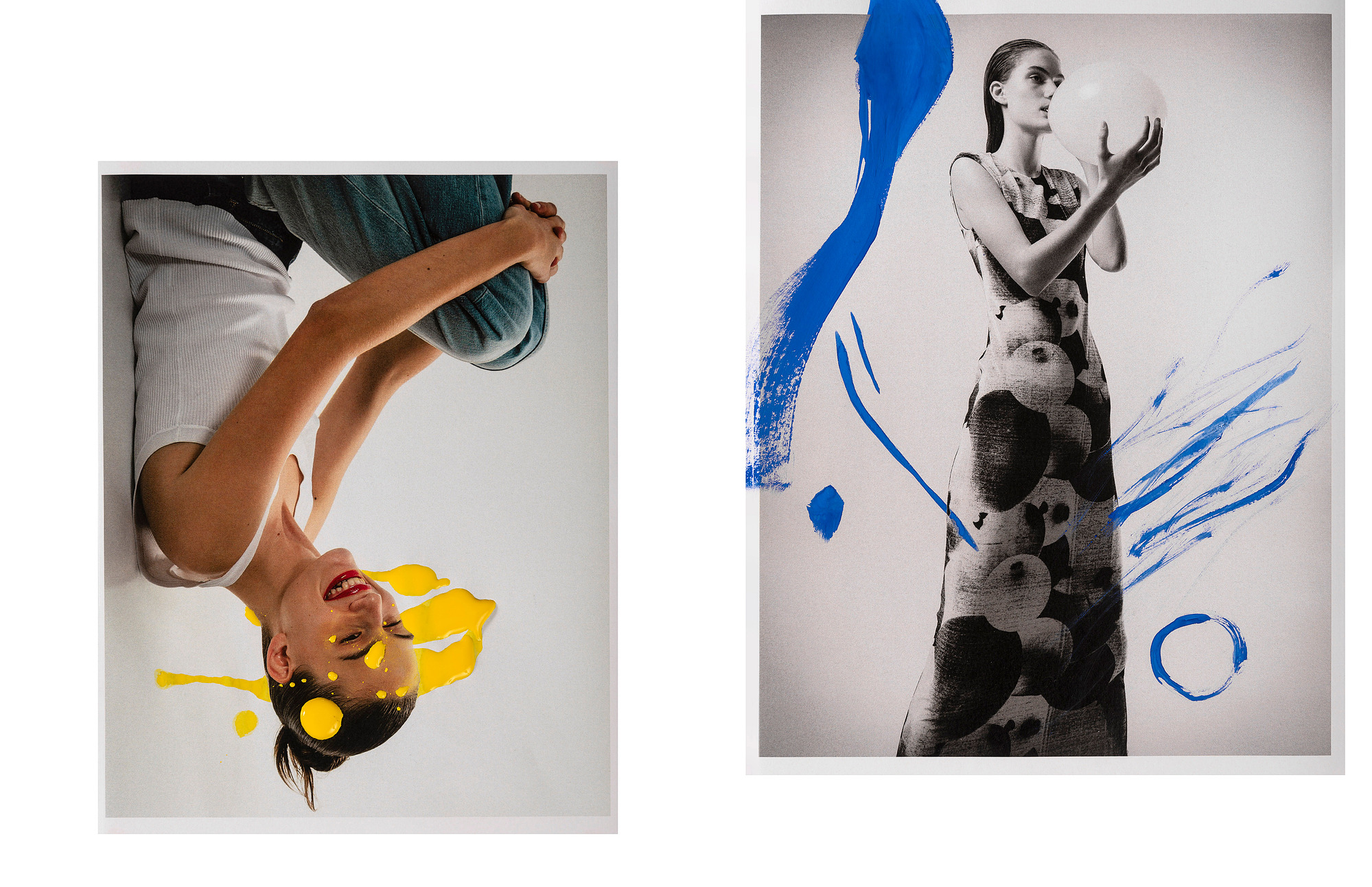 Mixed media editorial for vogue philippines by photographer maria magdalinou