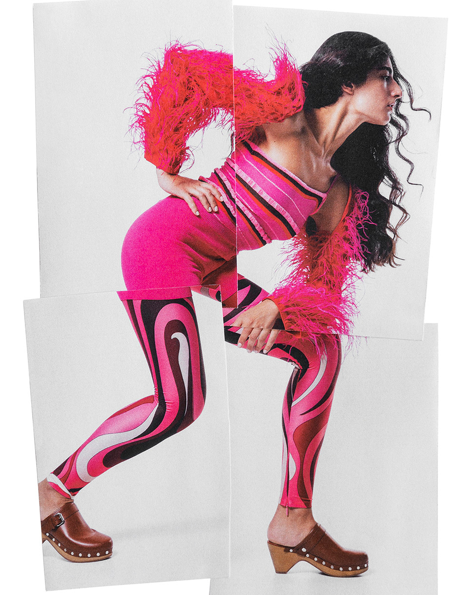 Dose de dopamina, colorful mixed media editorial for Vogue Portugal, photography Maria Magdalinou