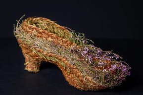 Heather Stepper: heather and hairmoss shoe, by basketmaker Sarah Paramor