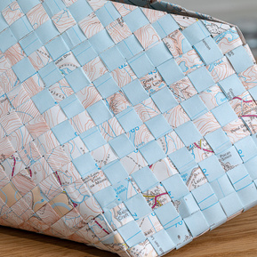 OS map basket, Cape Wrath, paper craft, Sarah Paramor