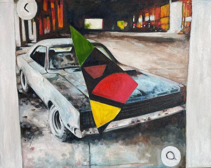 cars americana painting canvas oil fineart
postmodern