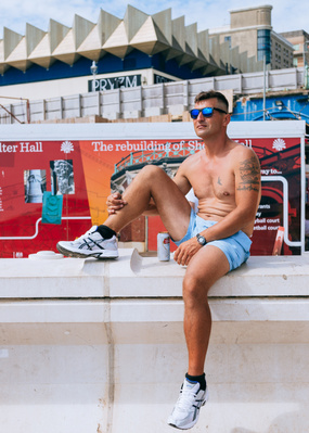 Aleks, a day labourer from Poland, has given up on finding work for the day and is instead hoping that something will appear tomorrow. He and his friend, Damien, have been over in the U.K for a few months but are currently lo