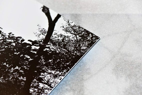Example / sample of printed picture. Aluminium