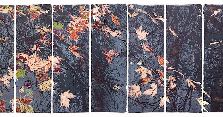Passage | Woodcut on Washi Paper | 8 panels at 39 1/4 x 13 inches
