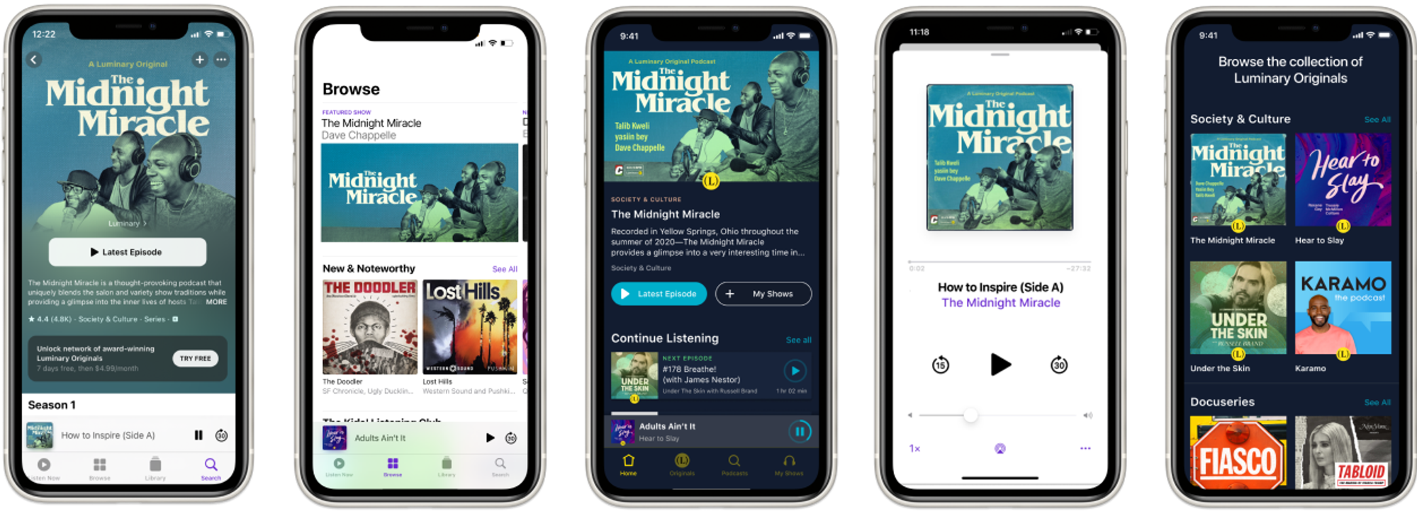 The Midnight Miracle is available on Luminary as well as Apple Podcasts.