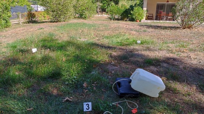 Implantation des différents test d'infiltration de l'étude hydrogéologique