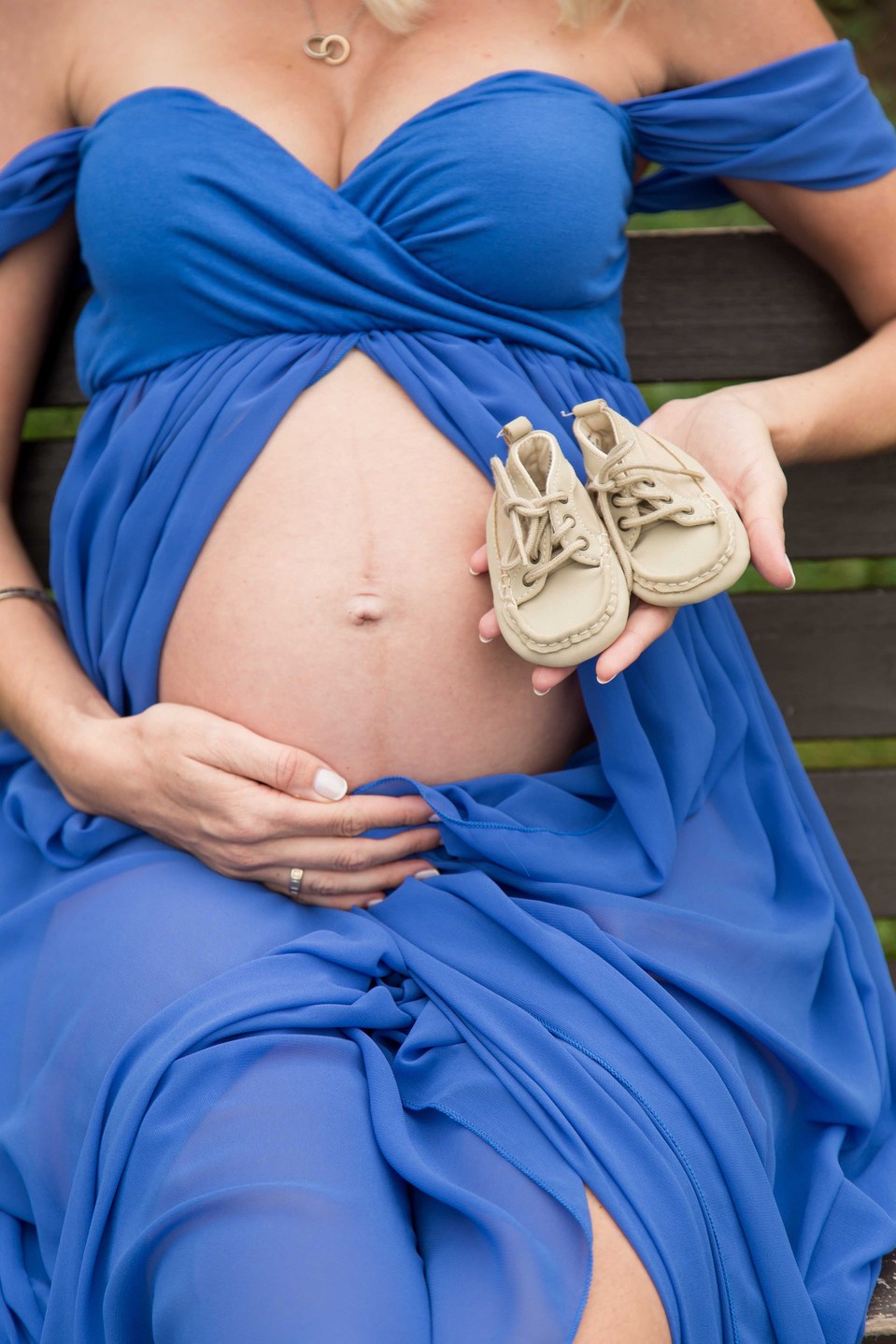 Maternity, pregnancy, 8 months, baby shoes, baby boy