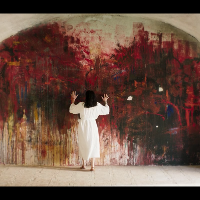 Liam Neeson Annie Rose Fiddian-Green painting Made In Italy 