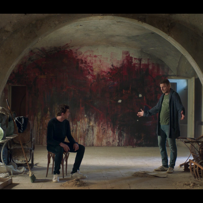 Liam Neeson Annie Rose Fiddian-Green painting Made In Italy 