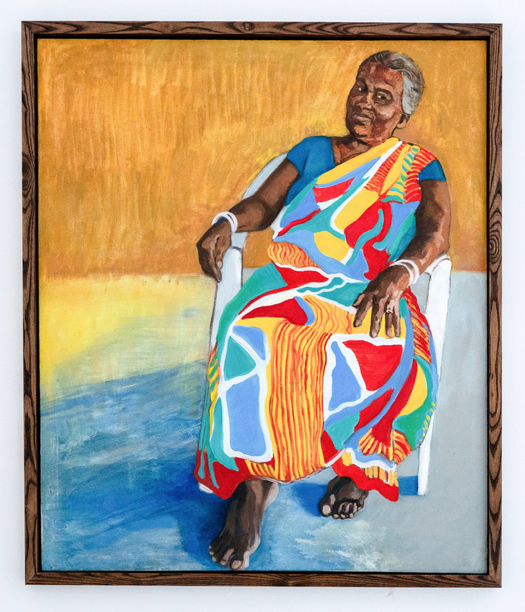 ‘Mumma G’
120cm x 100cm 
Oil and acrylic on canvas
