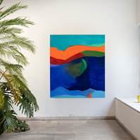 Annie Rose Fiddian- Green
big blue and orange abstract painting