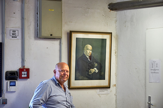 Christian Ritschel, Geschäftsführer von Lloyd Caffee, Bremen, Wandbild Roselius