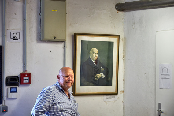 Christian Ritschel, Geschäftsführer von Lloyd Caffee, Bremen, Wandbild Roselius