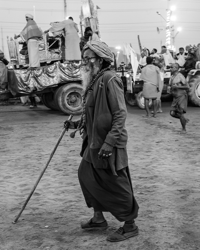 Sadhu on parade at the Kumbh Mela 2025
