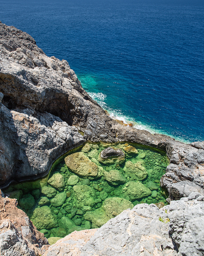 Aphrodites bath near Limnionas Kythira Greece