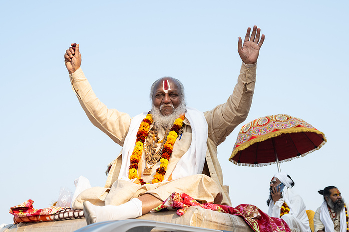 Sita Ram baba blessings at the Kumbh Mela 2025