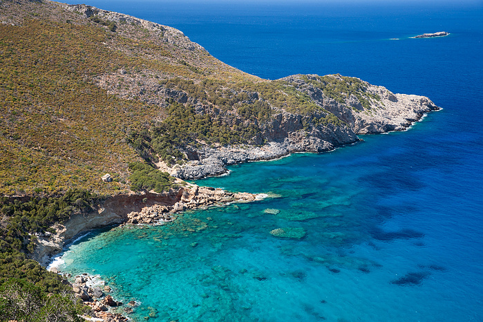 Majestic view from the road to Limnionas Kythira Greece