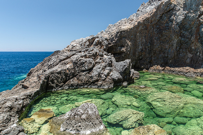 Aphrodites bath near Limnionas Kythira Greece