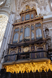 The Organ inside the Grand Mosque of Córdoba.