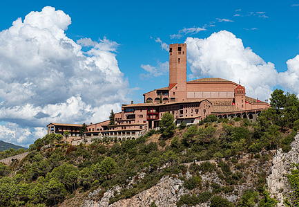Torreciudad Sanctuary, nestled in the Spanish Pyrenees, blends modern brick architecture.