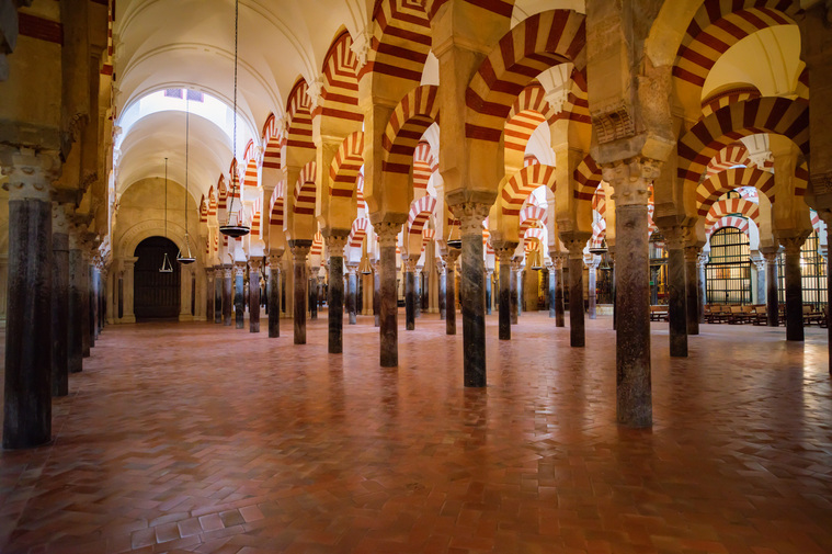 Hall of Columns in the Mezquita de Córdoba.