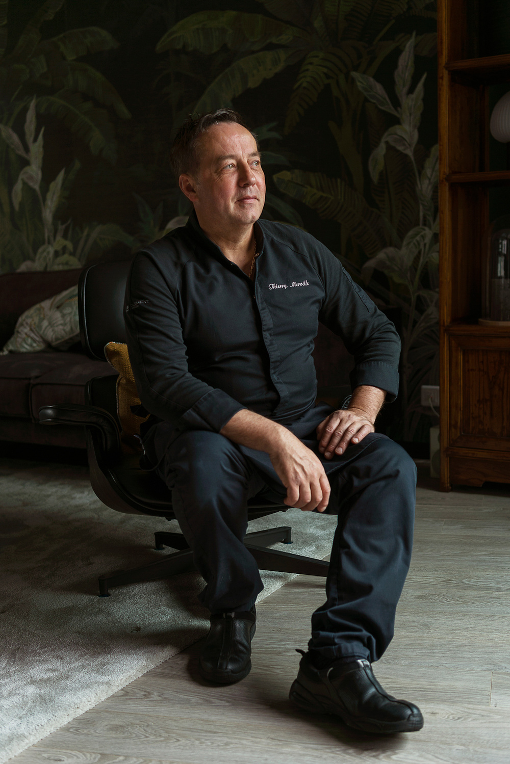 Portrait de Thierry Merville, chef étoile du restaurant gastronomique La Table des Merville.