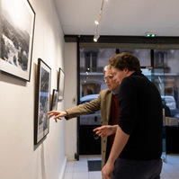 Photo exhibition 'Regards croisés : sur les traces de François Arago", presented by photographers Jade Leisner, Olivier Montay and Corentin Schimel. Spéos Gallery and photography school. © photo: Antoine Wdowczynski