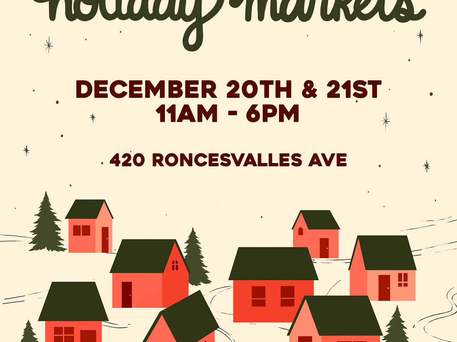 Holiday Market Vendors (Week #3) - Northern Contemporary