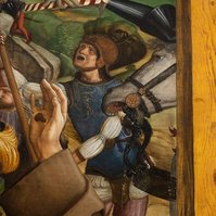 Pala delle tre croci  Crocifissione con San Girolamo e San Francesco  alla Galleria Estense  Modena,Italia  a story between religion and renaissance