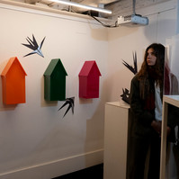 Exhibition rooms of the Tanzania Pavilion, curated by Enrico Bitotto.  Biennale di Venezia