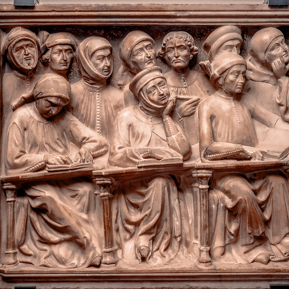 Bologna, Italia, fotografia beni culturali, frammenti dell'arca di Giovanni da Legnano (m. 1383) Pier paolo delle Masegne e Jacobello.  foto Marco Ravenna
