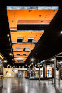 Environmental branding and fixture manufacturing for Legends Boxing.