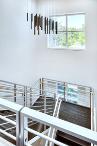 Stair rail design, fabrication and installation.