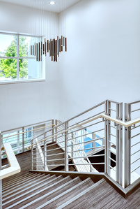 Custom stair railing design.