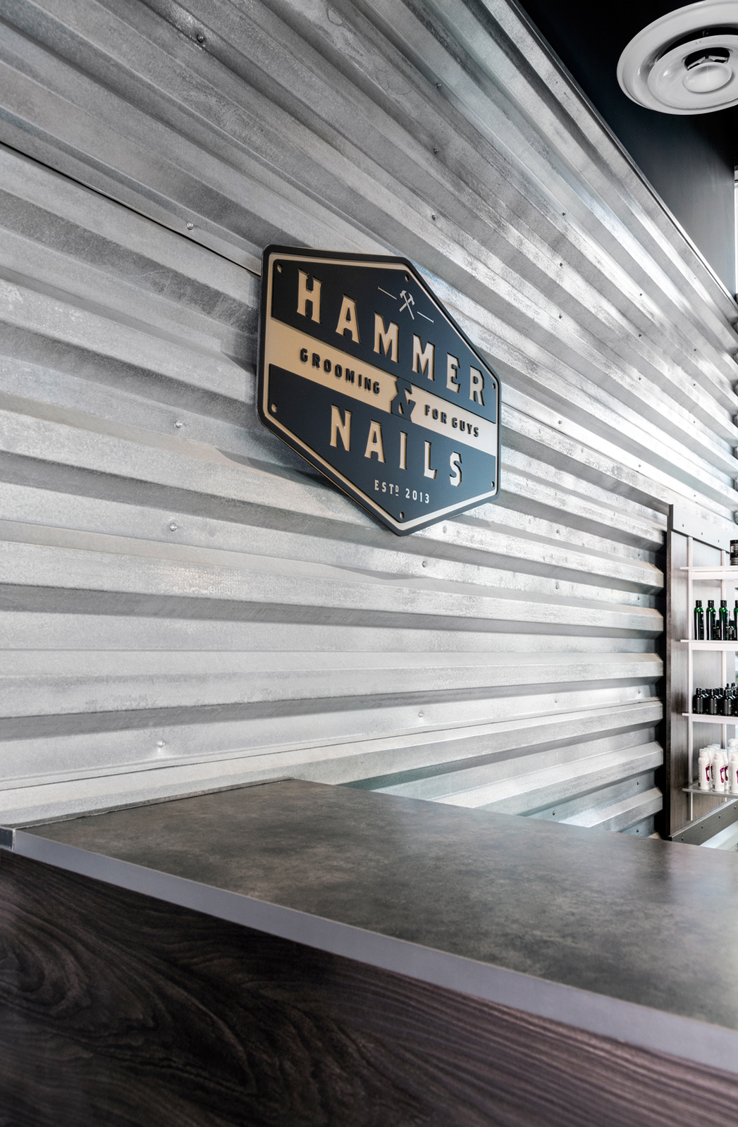 Franchise Interiors and Furnishings for Hammer and Nails Grooming