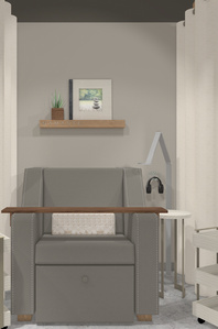 Nail area seating for Namaste Nail Sanctuary franchise