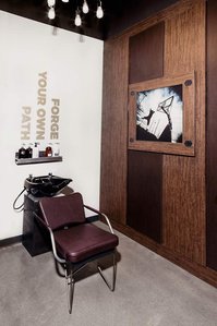 Shampoo area design for Hammer and Nails Grooming franchise
